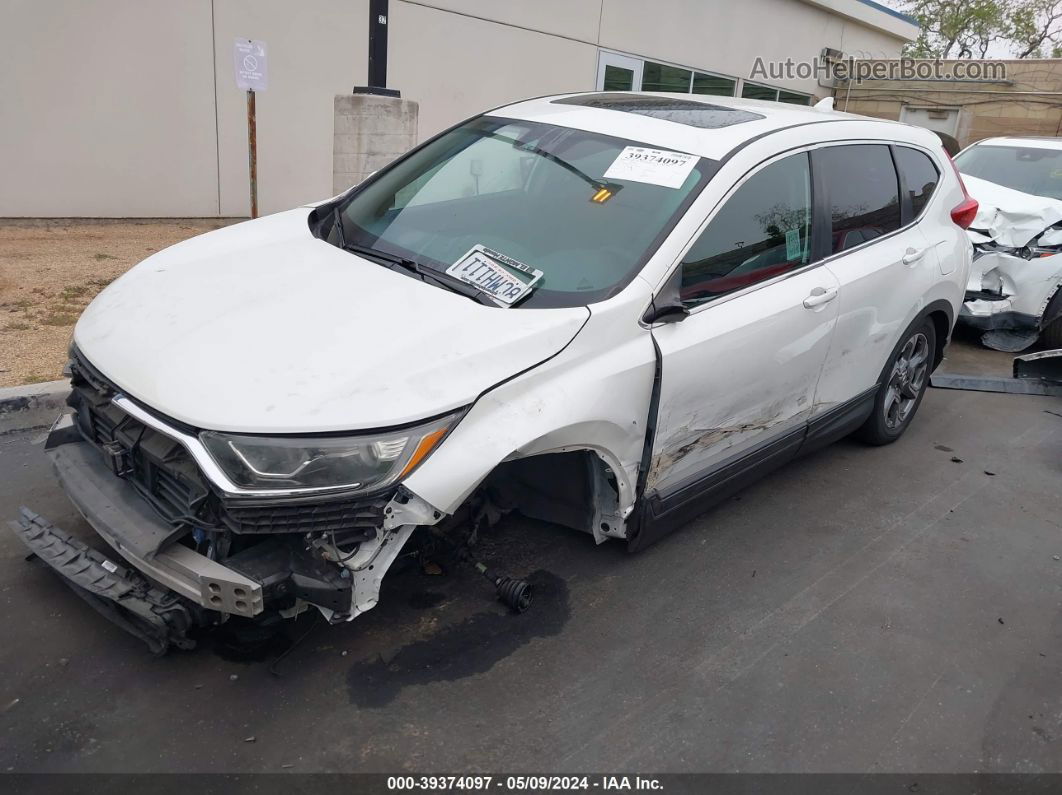 2018 Honda Cr-v Ex White vin: 2HKRW1H59JH505776