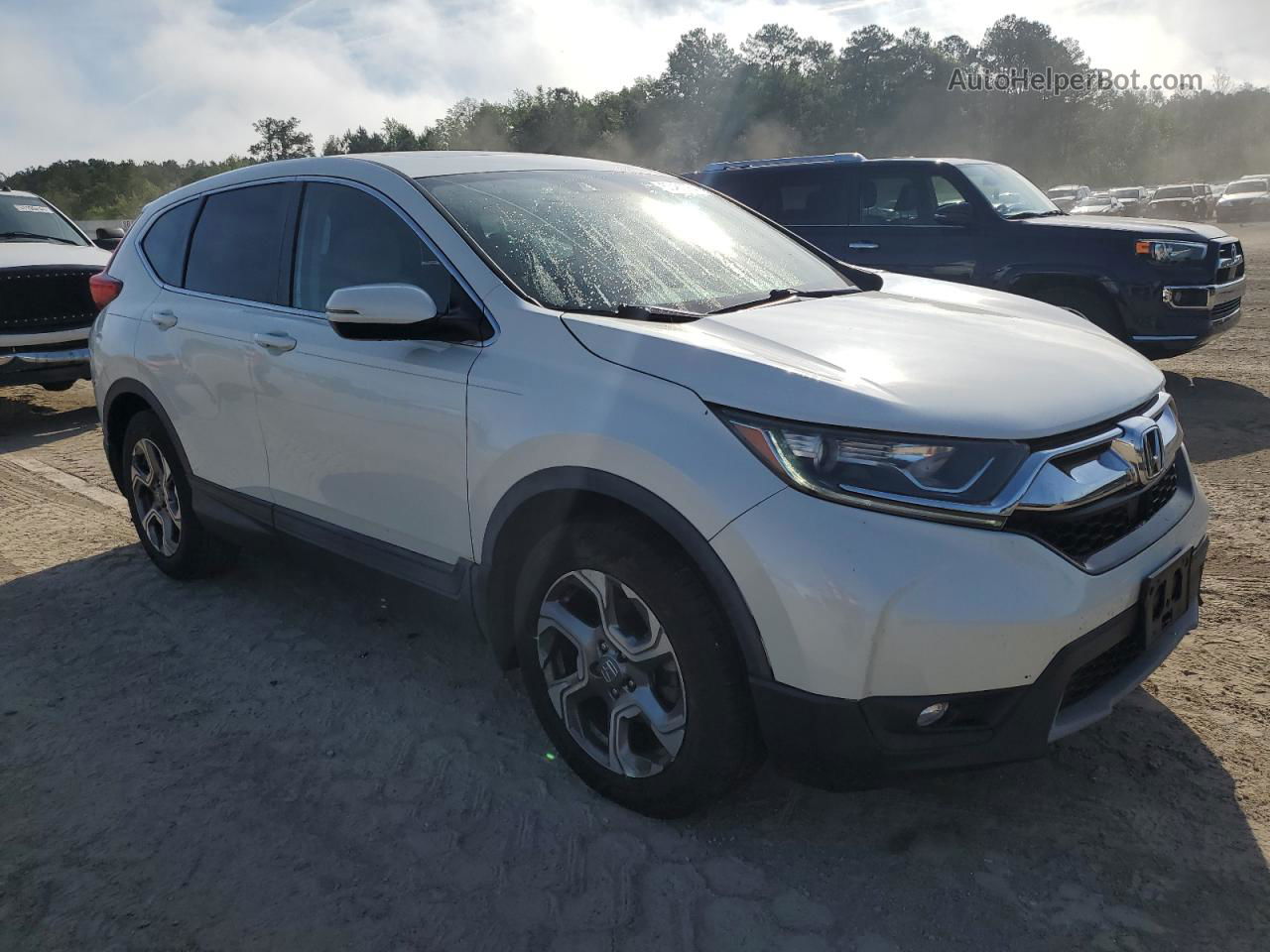 2017 Honda Cr-v Ex White vin: 2HKRW1H5XHH519308