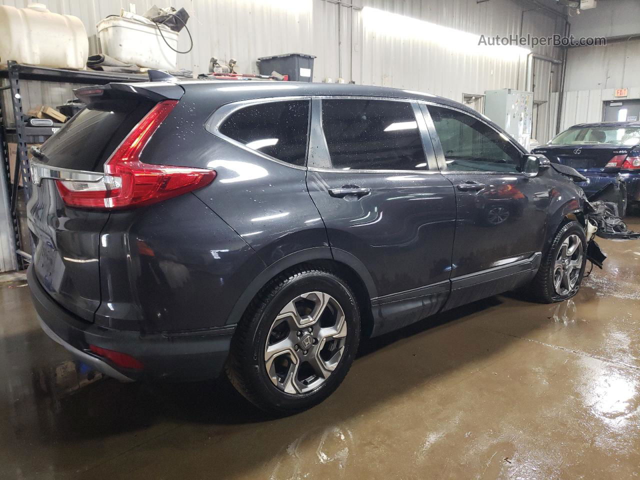 2018 Honda Cr-v Ex Gray vin: 2HKRW1H5XJH505978