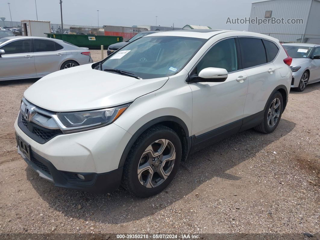 2018 Honda Cr-v Ex White vin: 2HKRW1H5XJH520240