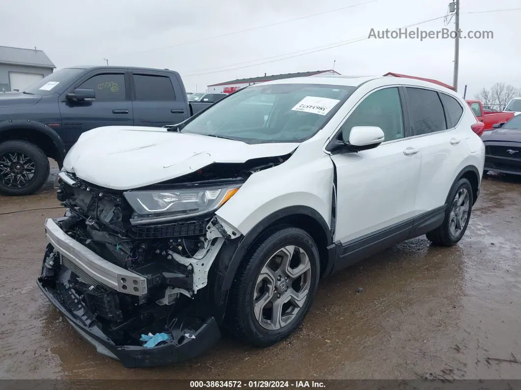 2019 Honda Cr-v Ex-l White vin: 2HKRW1H81KH512409