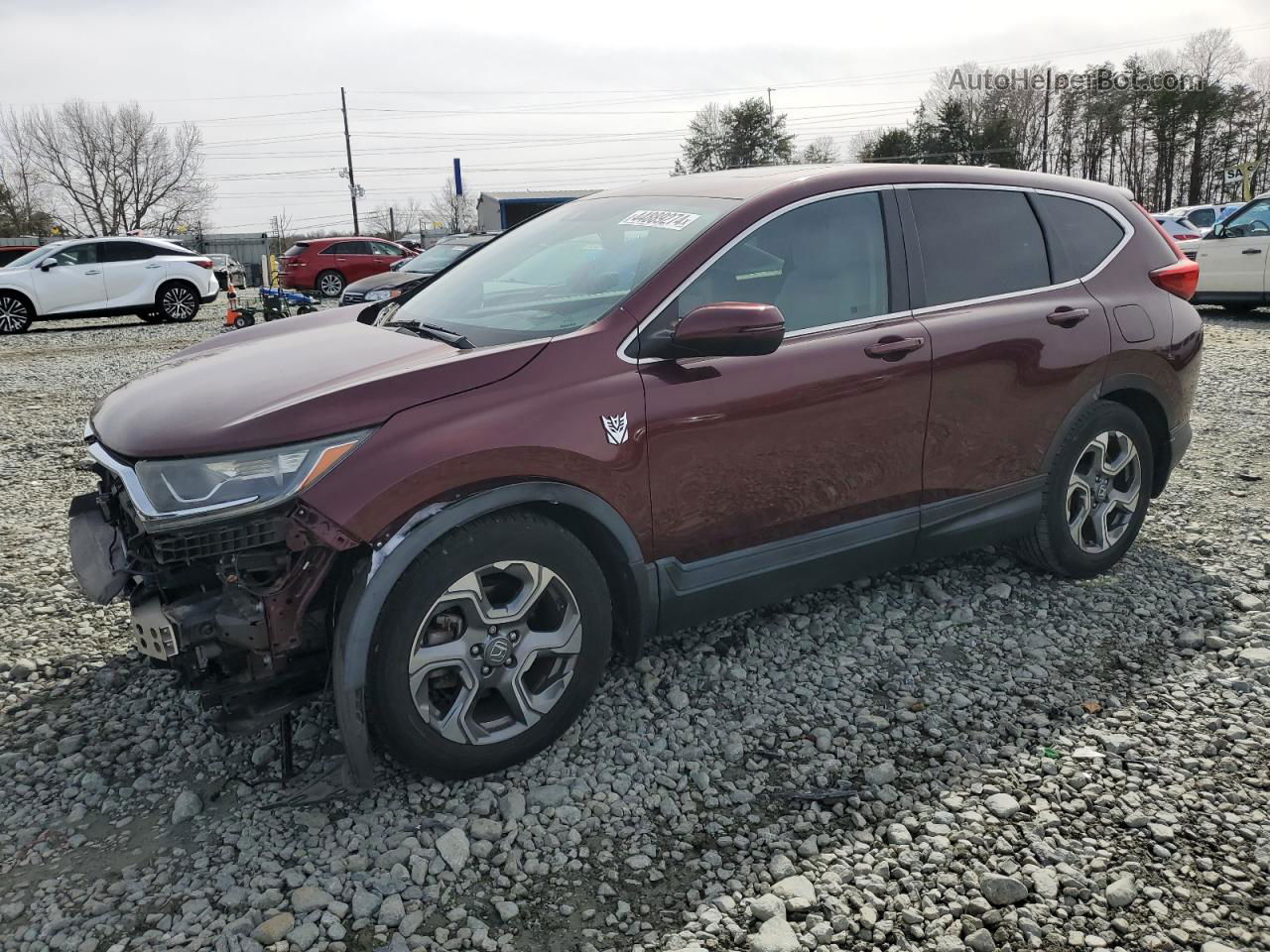 2017 Honda Cr-v Exl Maroon vin: 2HKRW1H82HH500942