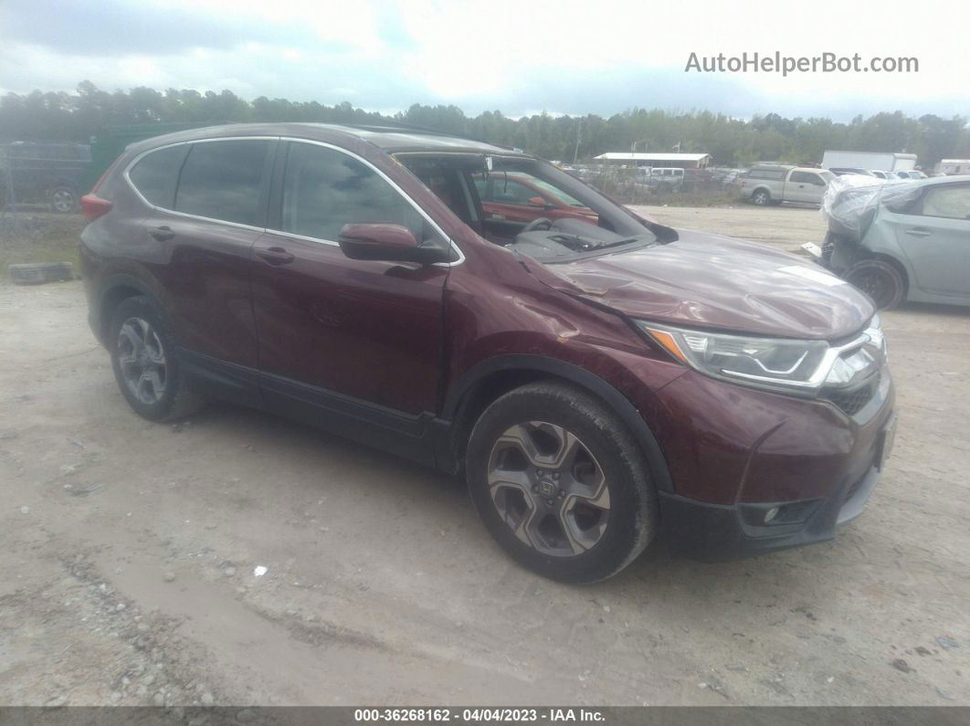 2019 Honda Cr-v Ex-l Burgundy vin: 2HKRW1H82KH512886