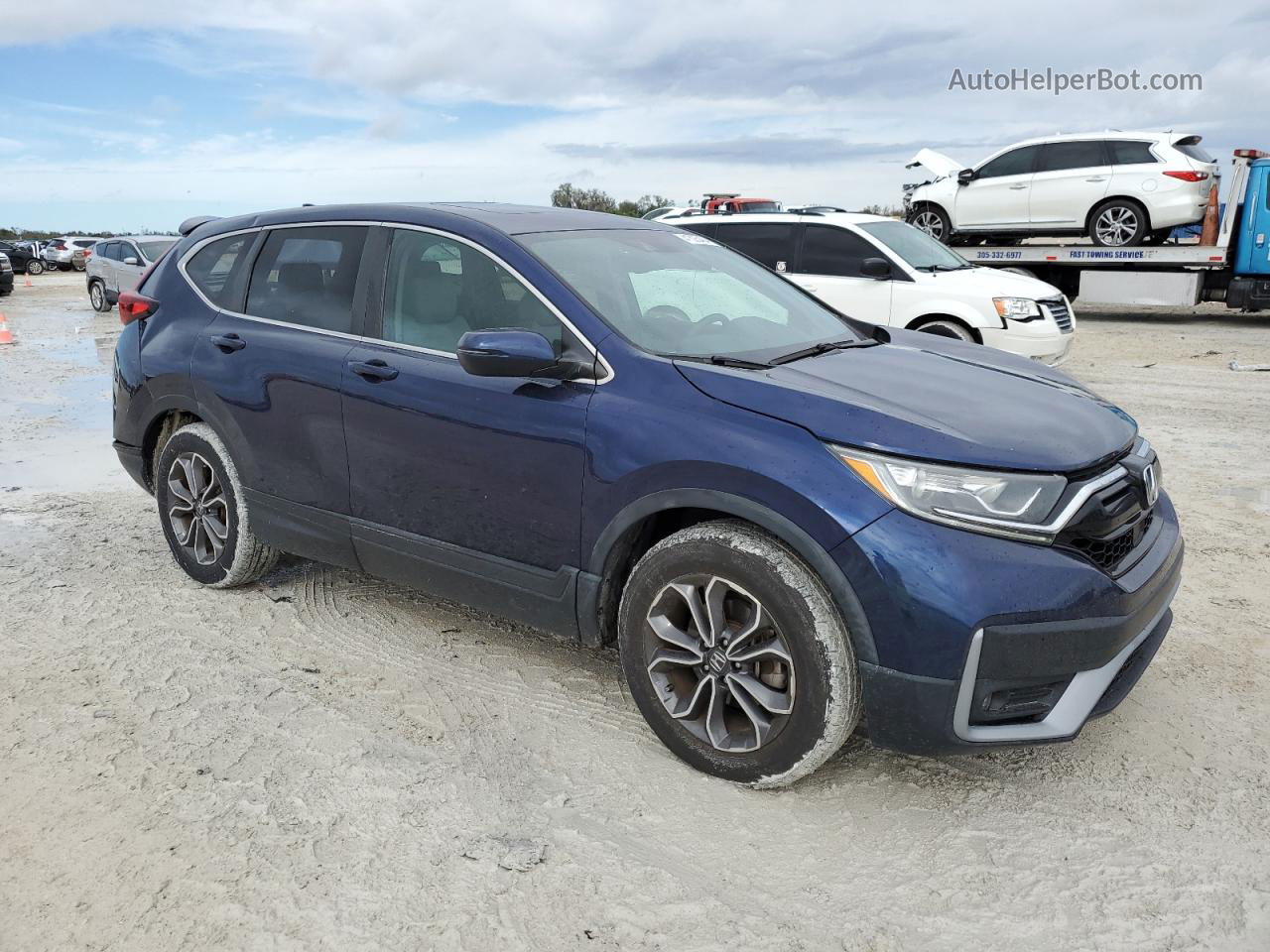 2020 Honda Cr-v Exl Blue vin: 2HKRW1H82LH410795