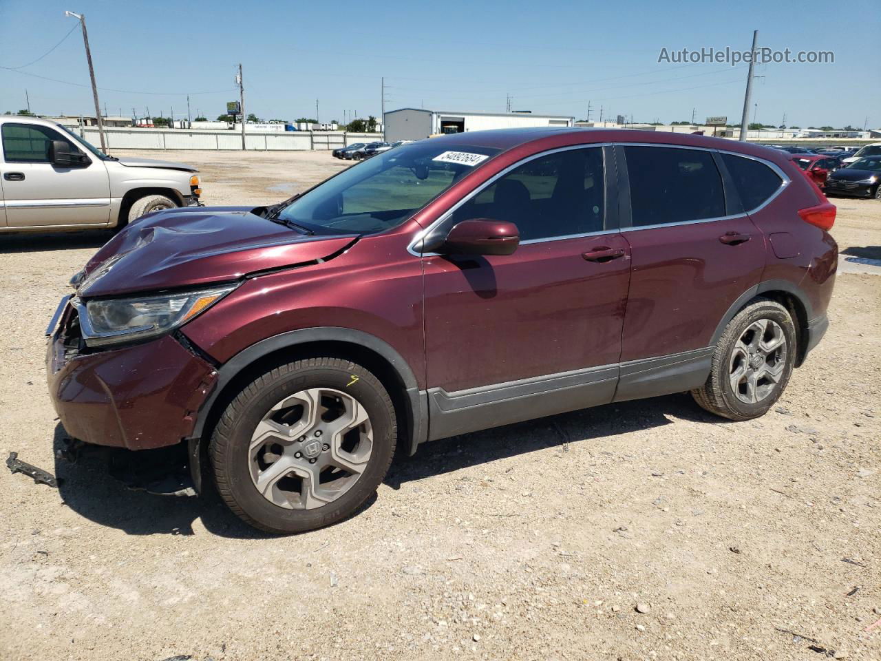 2017 Honda Cr-v Exl Бордовый vin: 2HKRW1H86HH510292