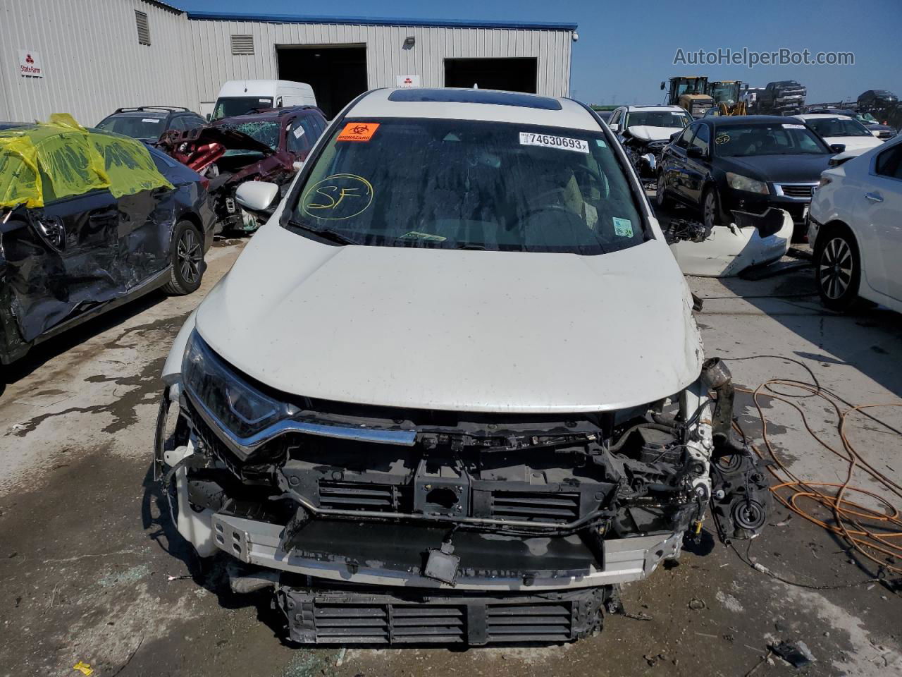 2018 Honda Cr-v Exl White vin: 2HKRW1H87JH513420