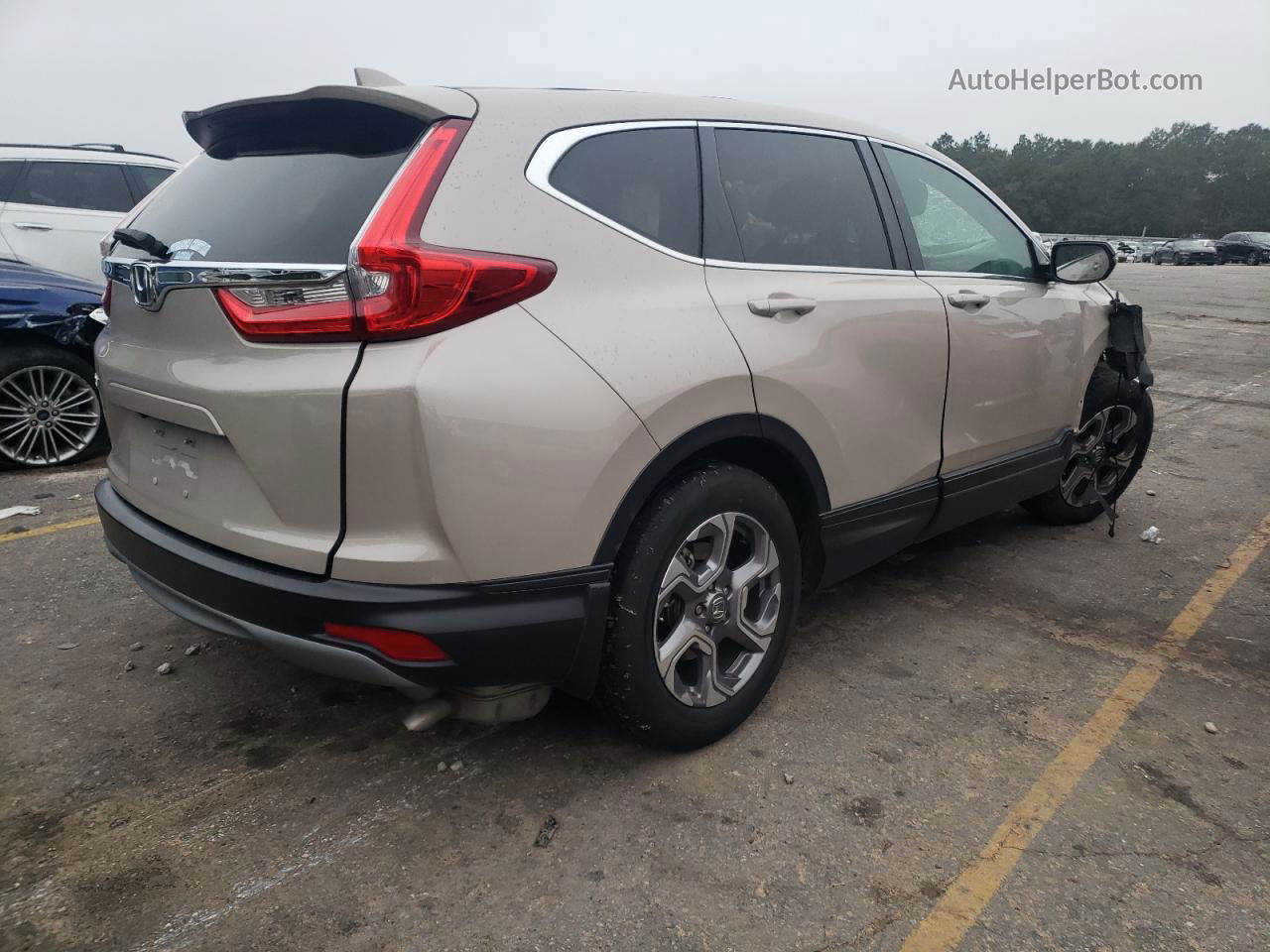 2019 Honda Cr-v Exl Бежевый vin: 2HKRW1H87KH503195