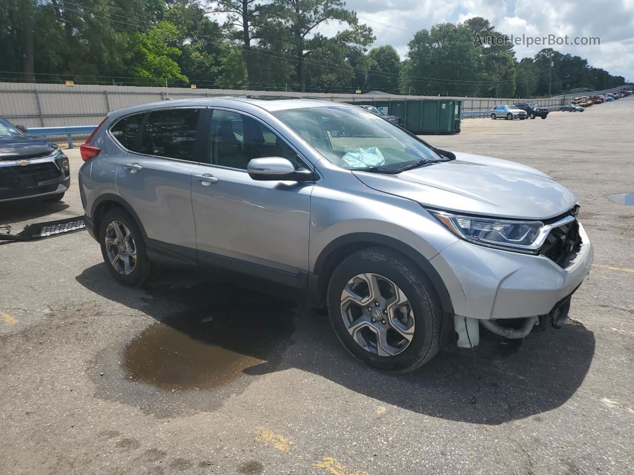 2019 Honda Cr-v Exl Silver vin: 2HKRW1H87KH516268