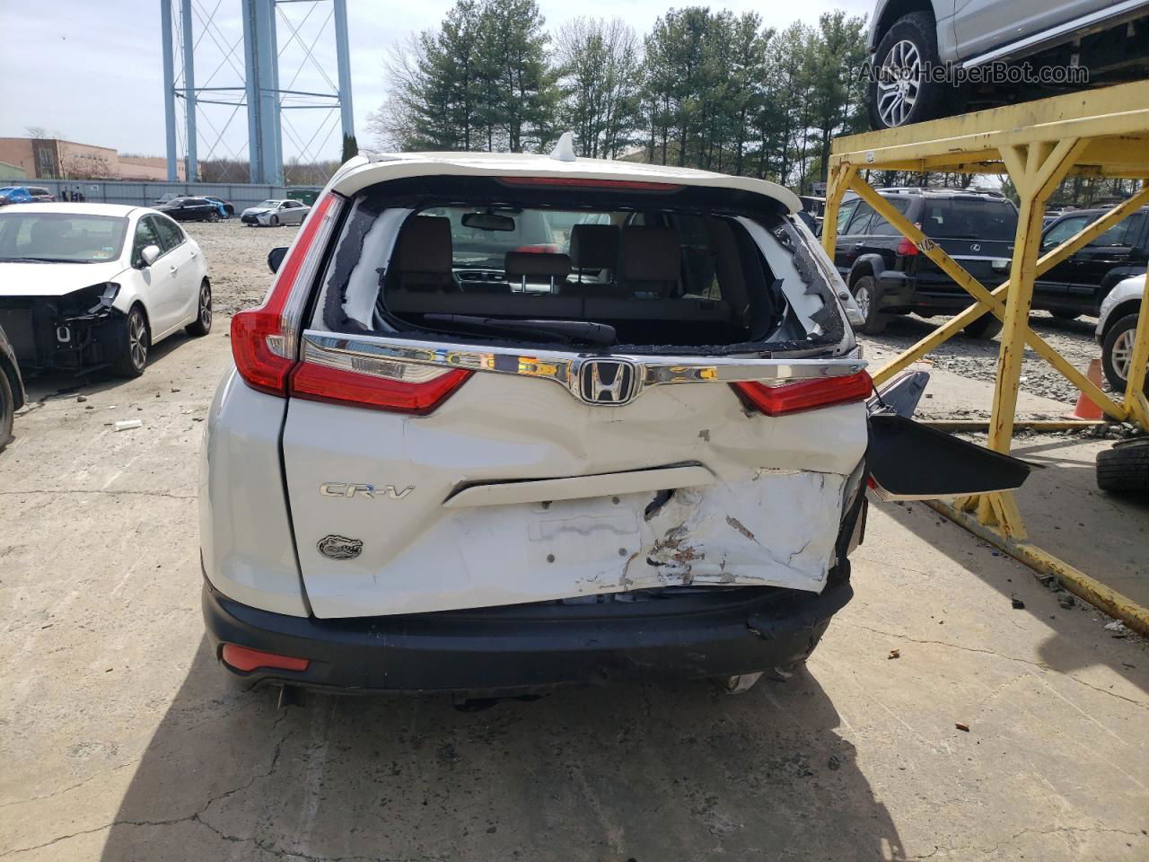 2017 Honda Cr-v Exl White vin: 2HKRW1H88HH508897