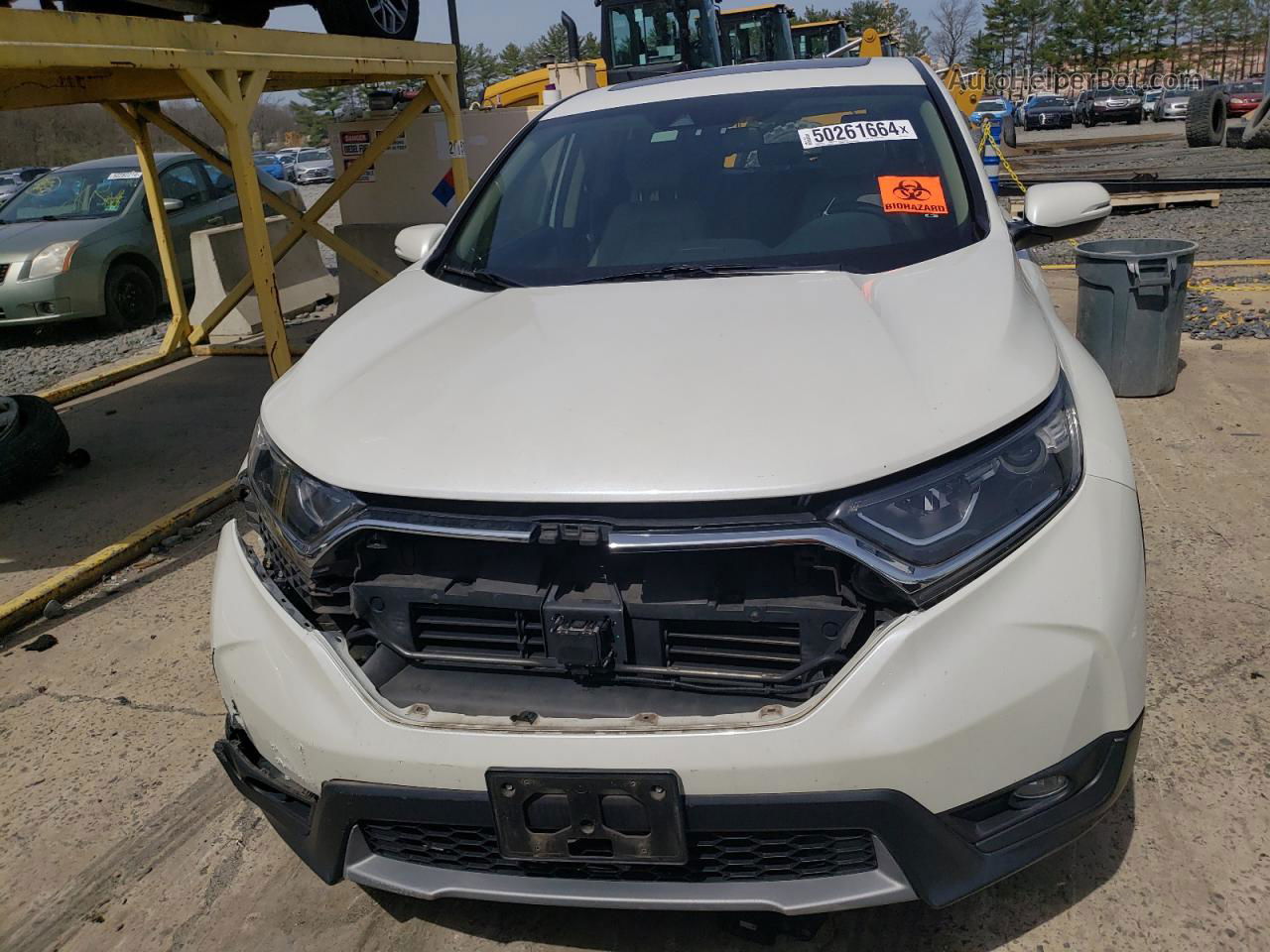 2017 Honda Cr-v Exl White vin: 2HKRW1H88HH508897