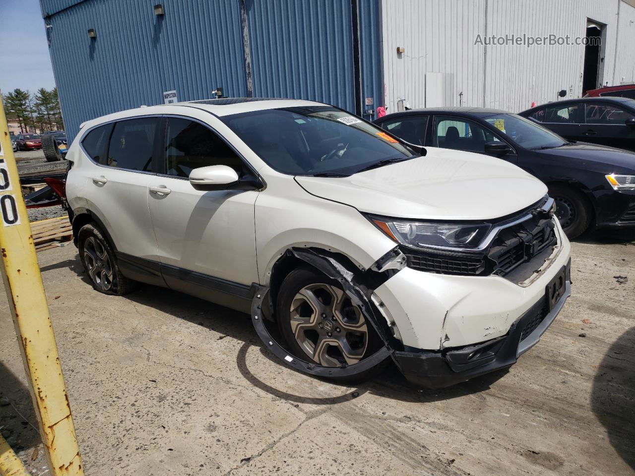 2017 Honda Cr-v Exl White vin: 2HKRW1H88HH508897