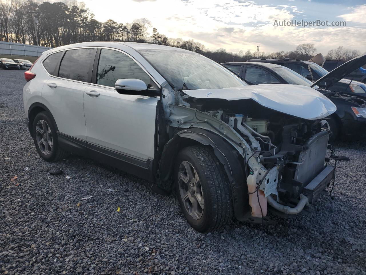 2018 Honda Cr-v Exl White vin: 2HKRW1H89JH513919