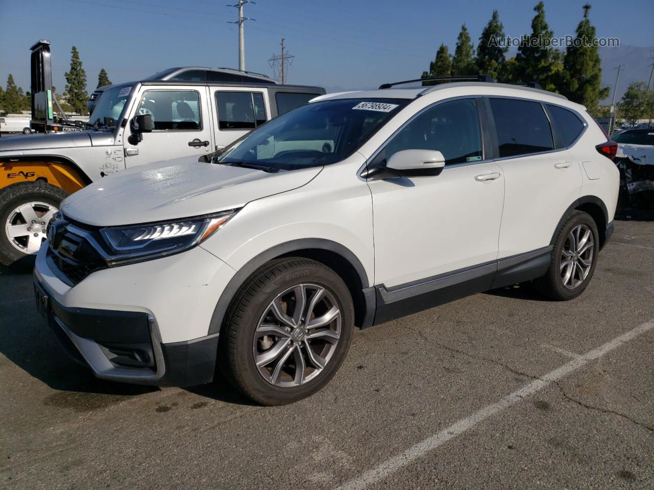 2020 Honda Cr-v Touring White vin: 2HKRW1H93LH410880