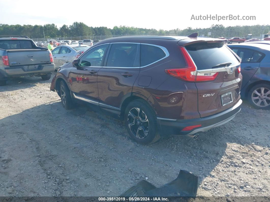 2017 Honda Cr-v Touring Maroon vin: 2HKRW1H94HH503463