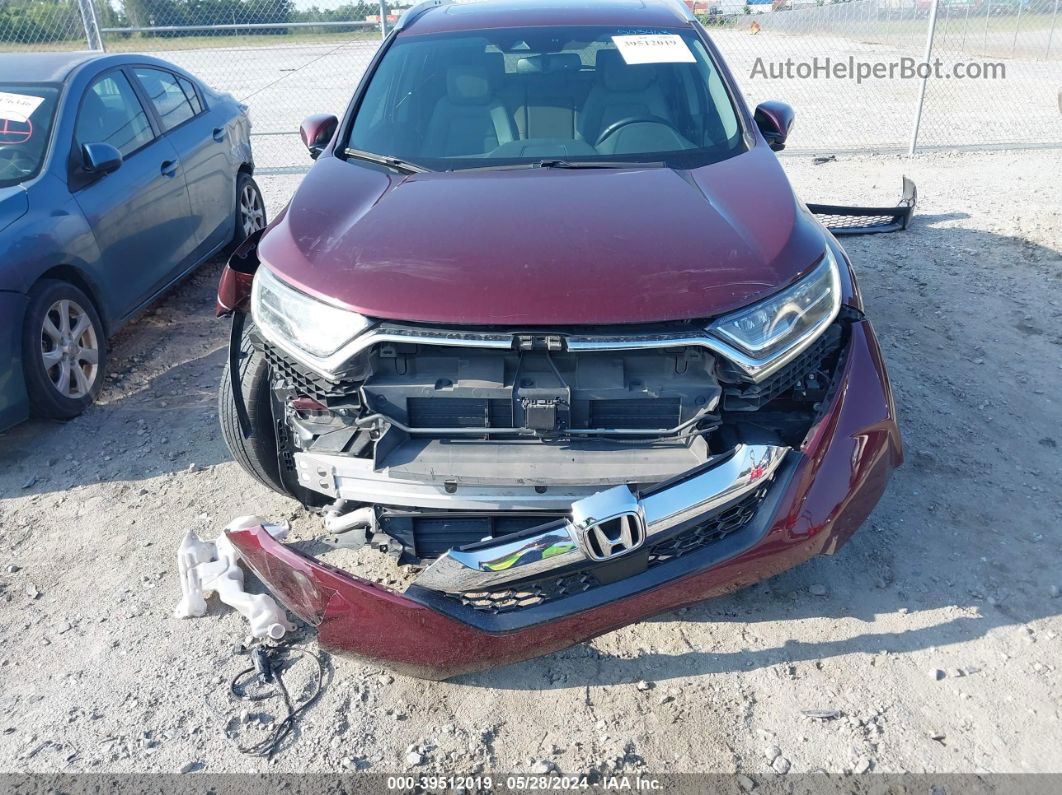 2017 Honda Cr-v Touring Maroon vin: 2HKRW1H94HH503463