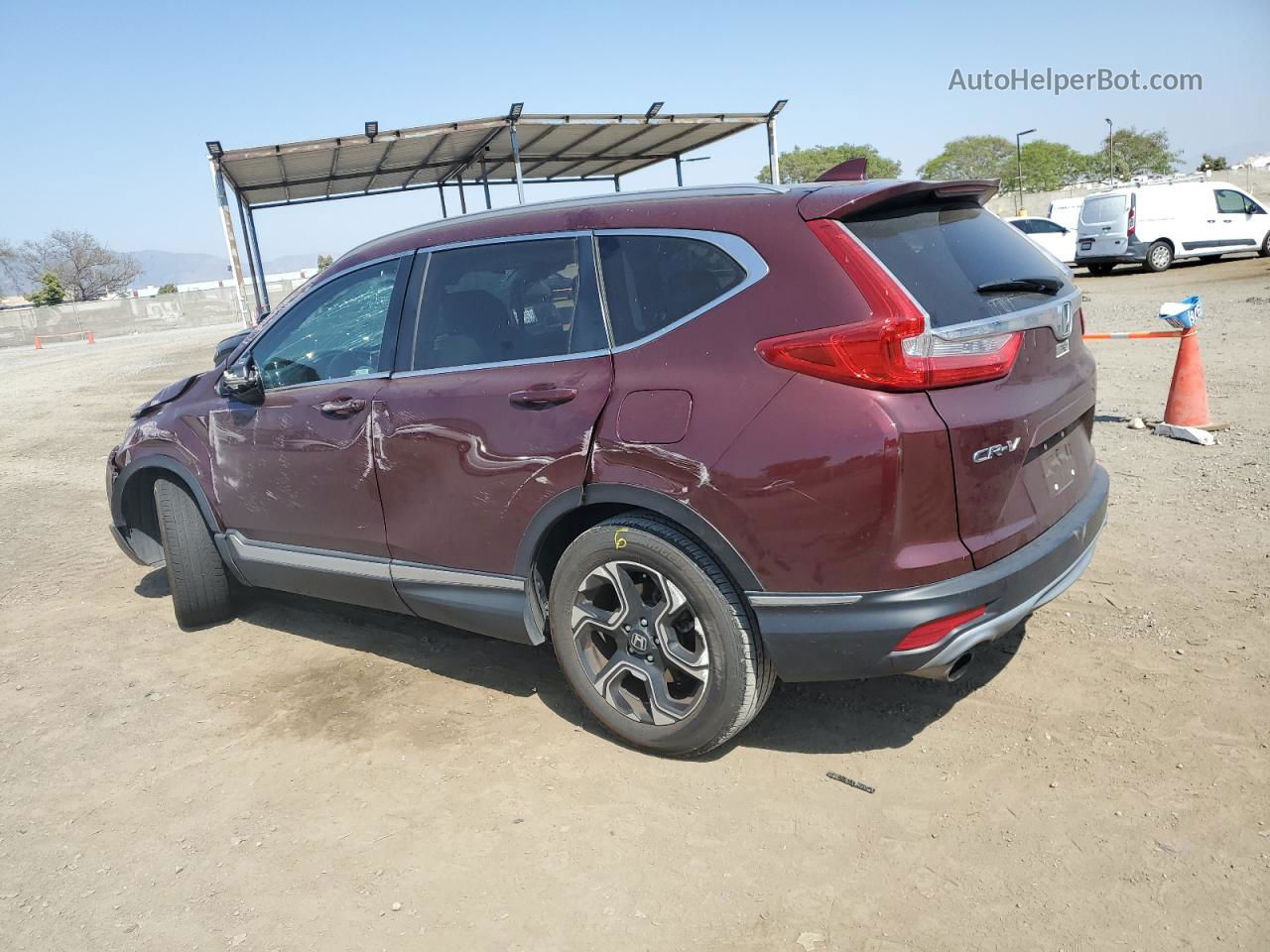 2018 Honda Cr-v Touring Maroon vin: 2HKRW1H94JH517014