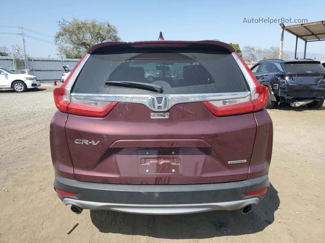 2018 Honda Cr-v Touring Темно-бордовый vin: 2HKRW1H94JH517014