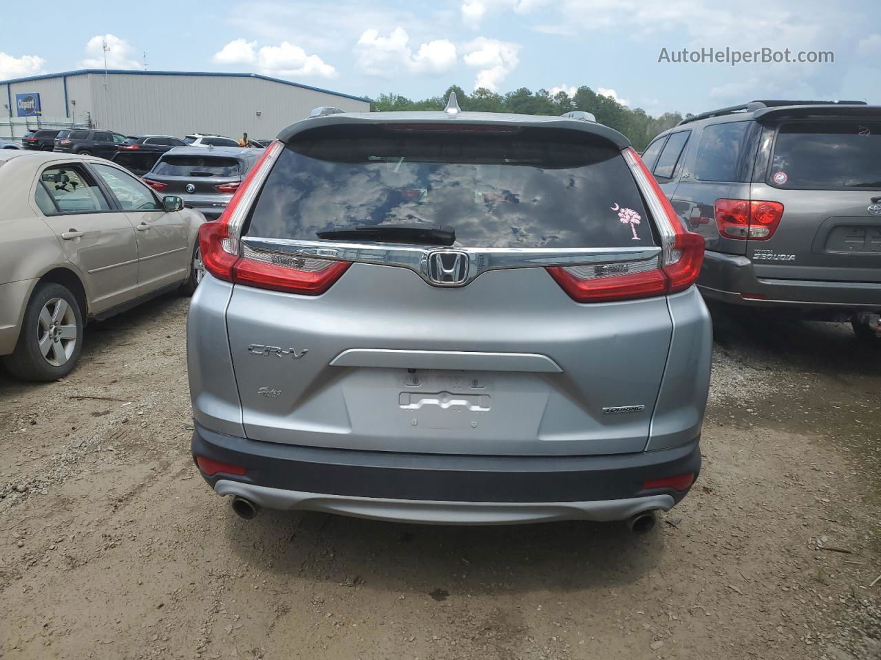 2018 Honda Cr-v Touring Серебряный vin: 2HKRW1H95JH507818