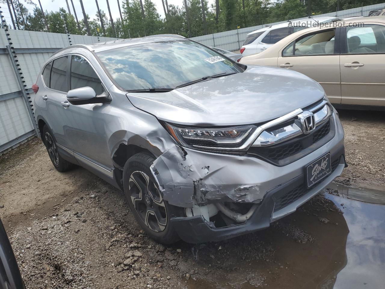 2018 Honda Cr-v Touring Silver vin: 2HKRW1H95JH507818