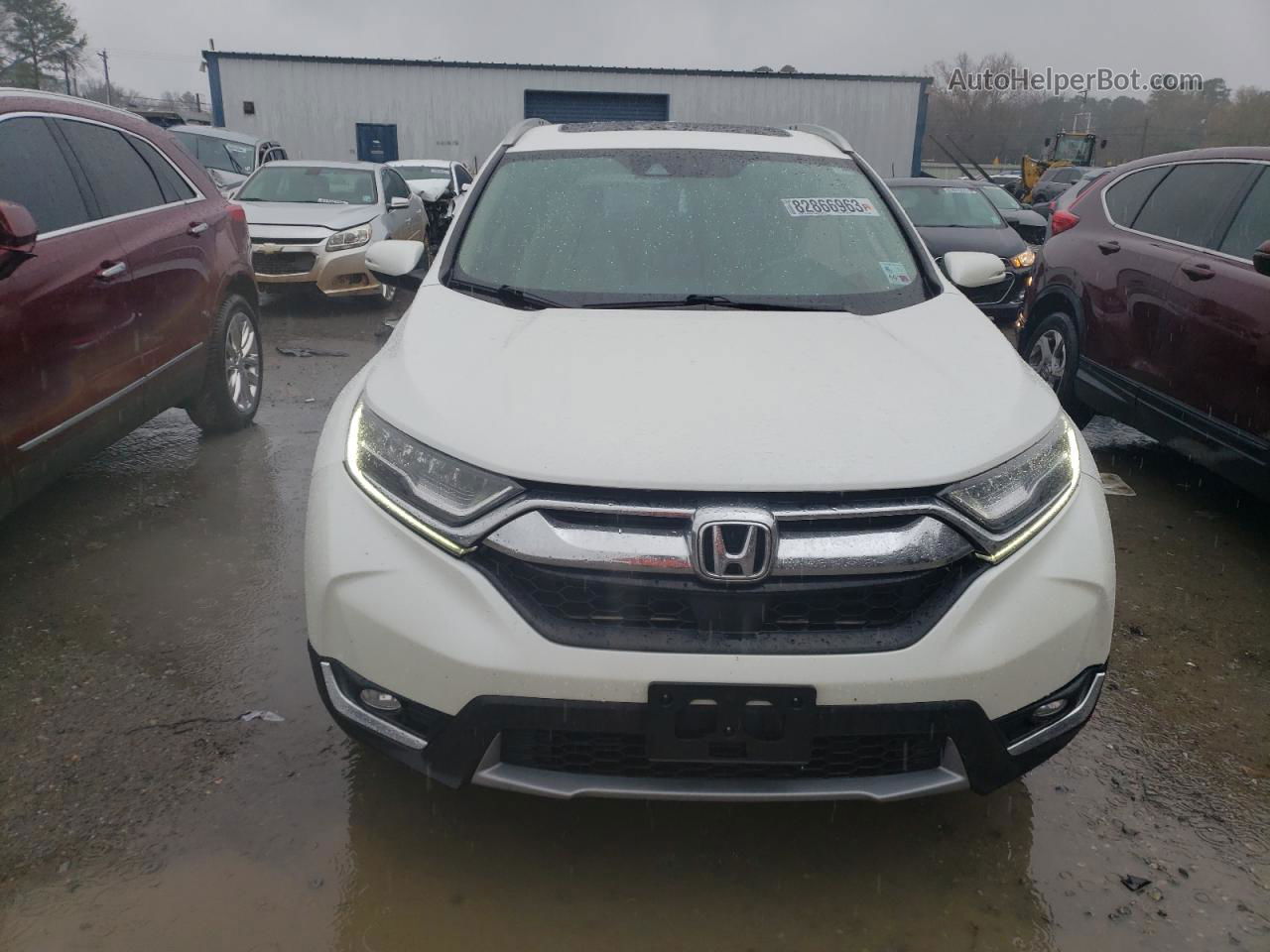 2017 Honda Cr-v Touring White vin: 2HKRW1H96HH513928