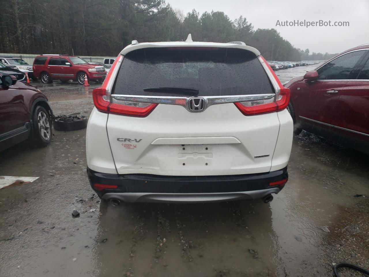 2017 Honda Cr-v Touring White vin: 2HKRW1H96HH513928