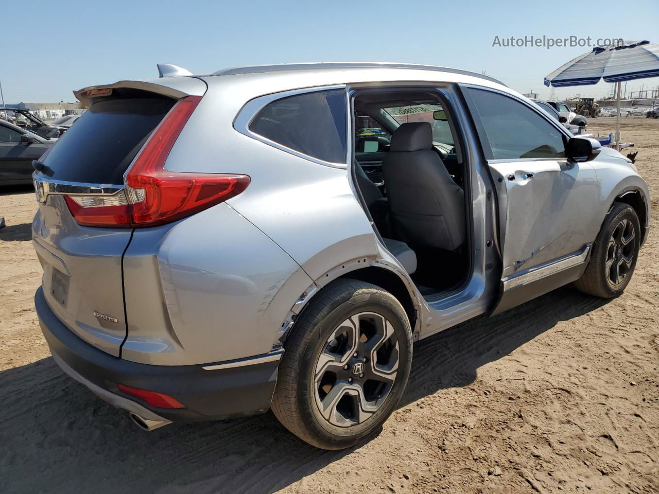 2017 Honda Cr-v Touring Silver vin: 2HKRW1H97HH505630