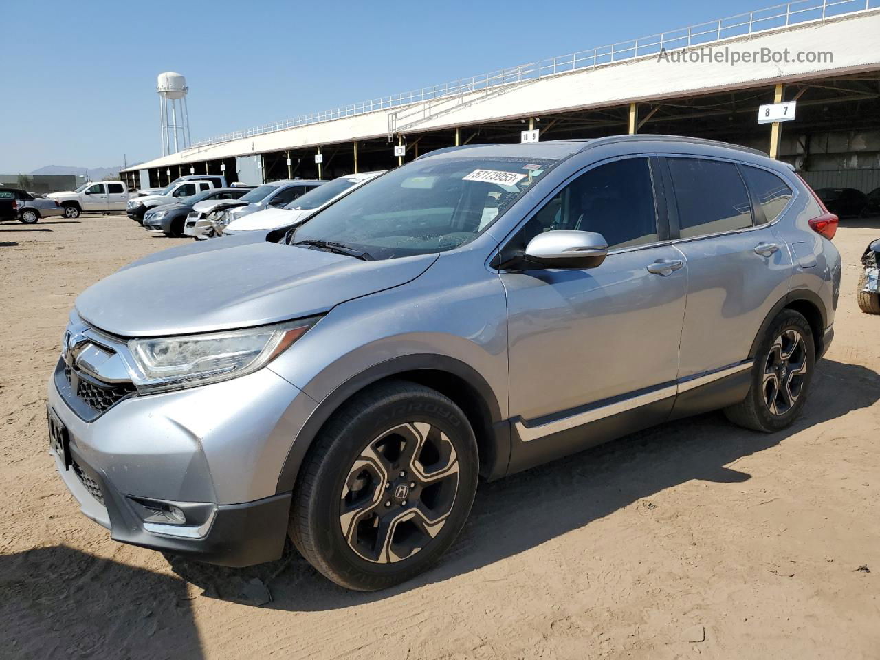 2017 Honda Cr-v Touring Silver vin: 2HKRW1H97HH505630