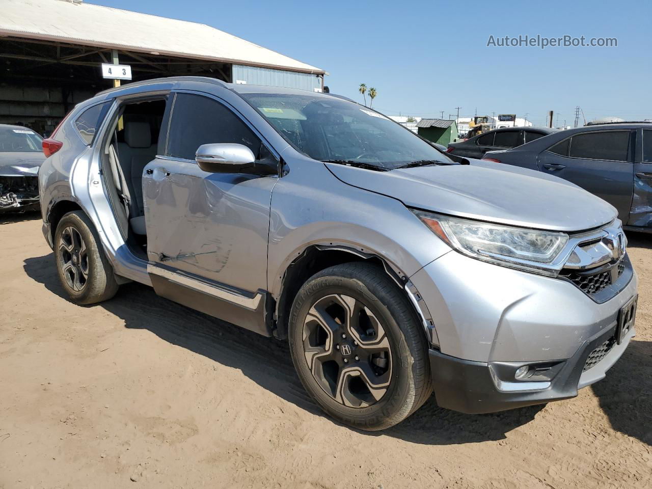 2017 Honda Cr-v Touring Silver vin: 2HKRW1H97HH505630