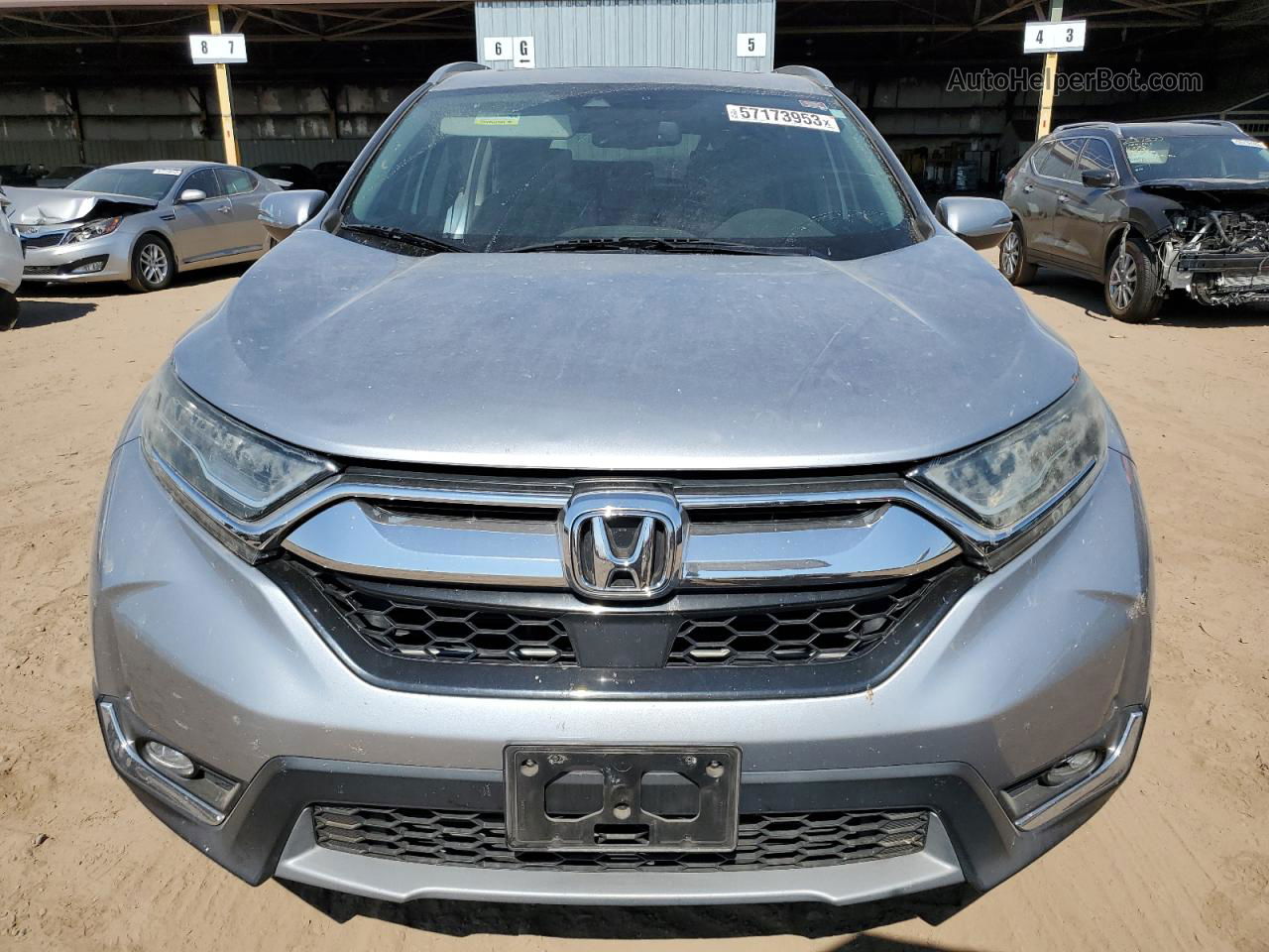 2017 Honda Cr-v Touring Silver vin: 2HKRW1H97HH505630