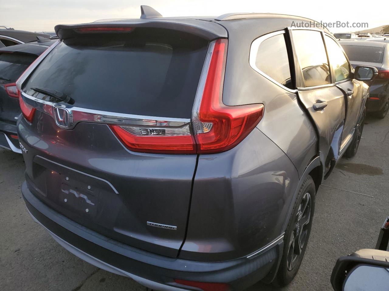 2017 Honda Cr-v Touring Gray vin: 2HKRW1H99HH500266