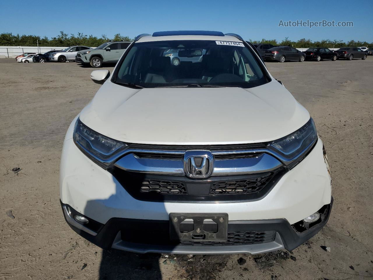 2017 Honda Cr-v Touring White vin: 2HKRW1H9XHH517139