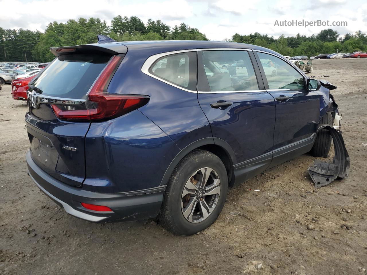 2020 Honda Cr-v Lx Blue vin: 2HKRW2H21LH660868