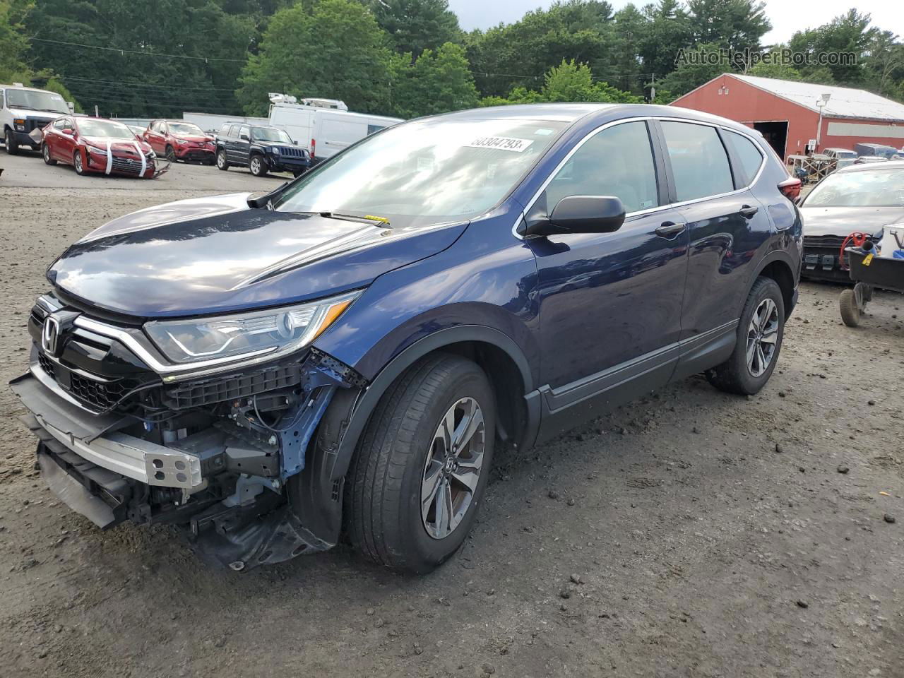 2020 Honda Cr-v Lx Blue vin: 2HKRW2H21LH660868