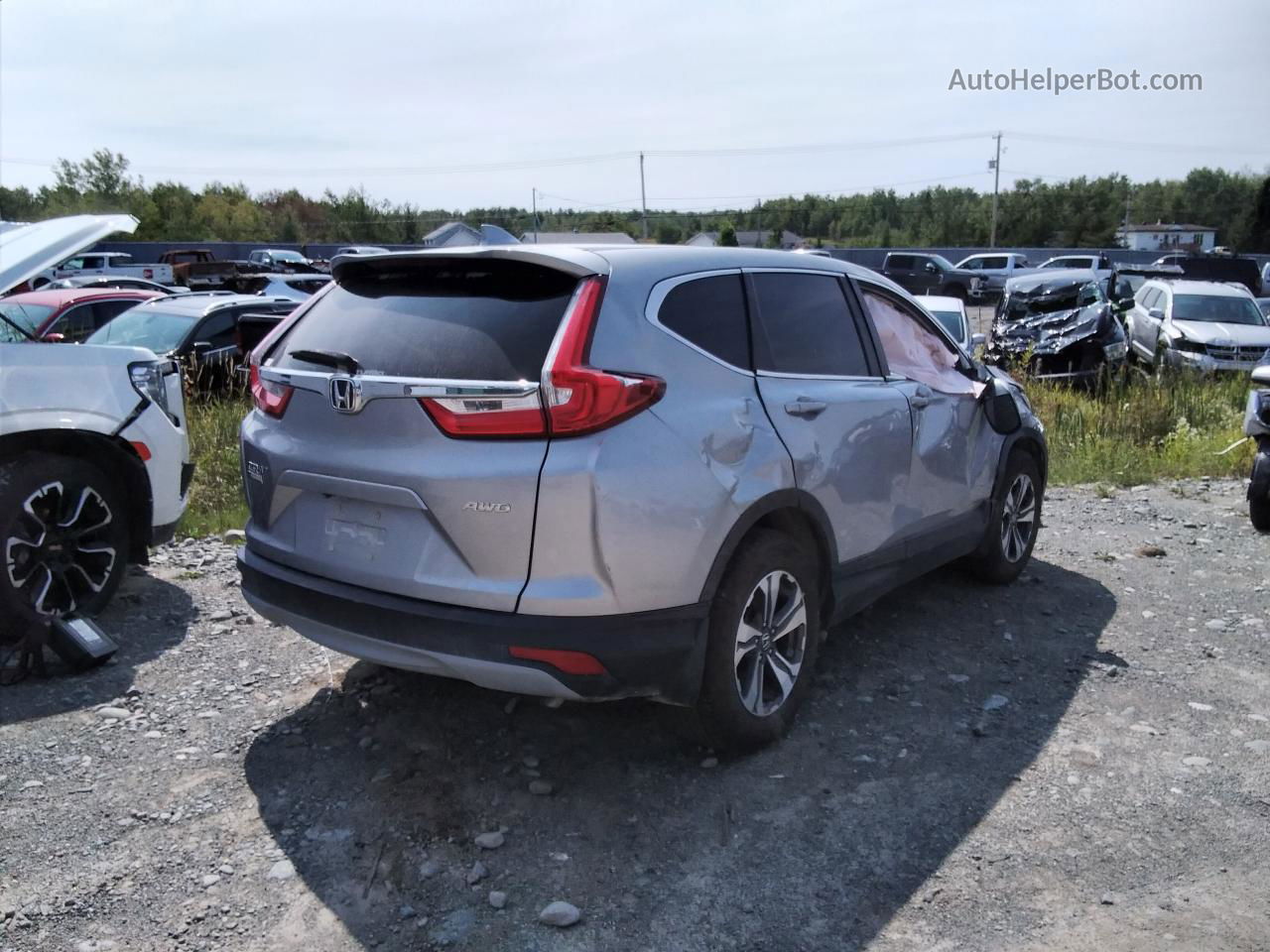 2017 Honda Cr-v Lx Серебряный vin: 2HKRW2H25HH111228