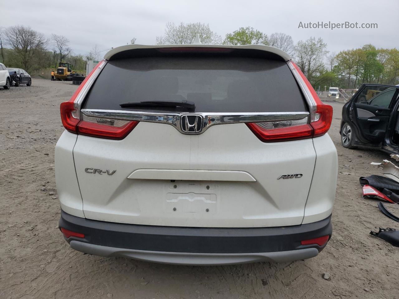 2017 Honda Cr-v Ex White vin: 2HKRW2H50HH683530