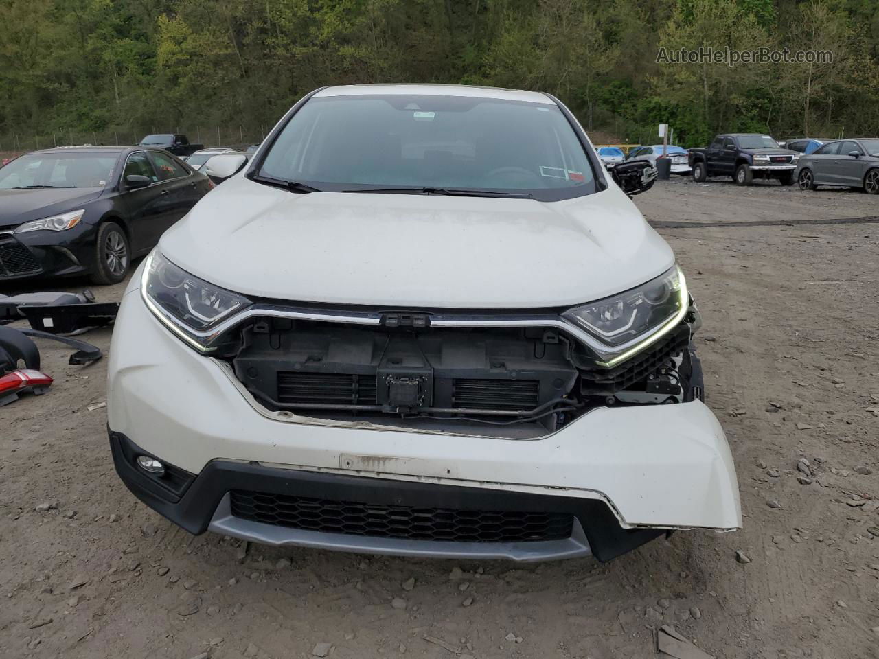 2017 Honda Cr-v Ex White vin: 2HKRW2H50HH683530