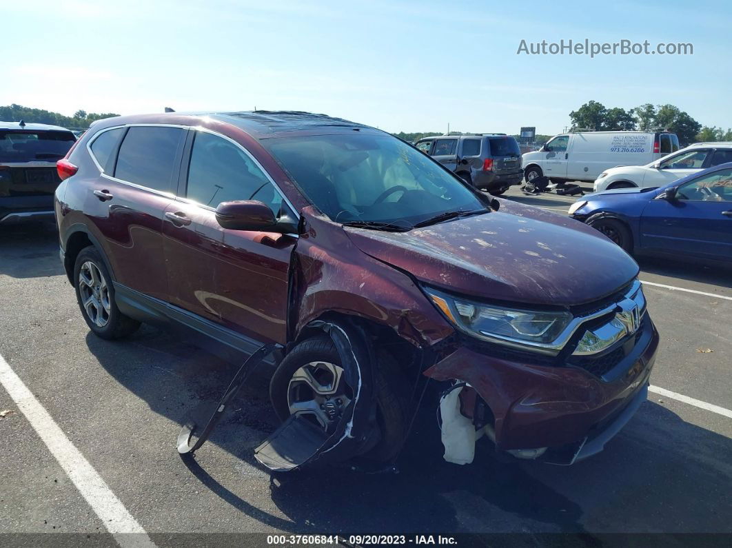 2019 Honda Cr-v Ex Burgundy vin: 2HKRW2H50KH623464