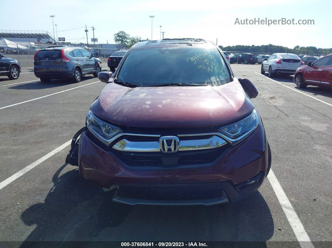 2019 Honda Cr-v Ex Burgundy vin: 2HKRW2H50KH623464