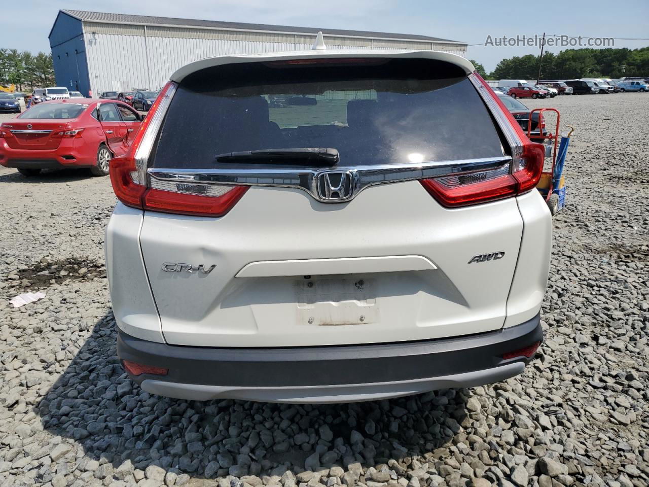 2017 Honda Cr-v Ex White vin: 2HKRW2H51HH627919