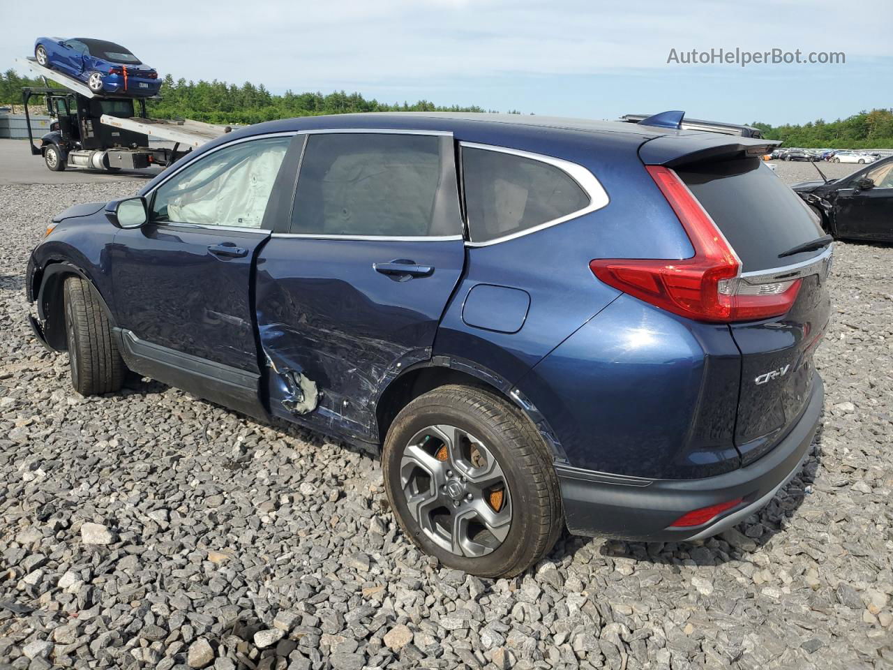 2017 Honda Cr-v Ex Blue vin: 2HKRW2H52HH667412