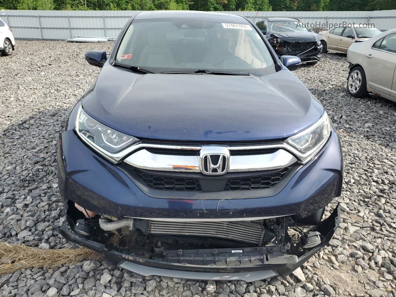 2017 Honda Cr-v Ex Blue vin: 2HKRW2H52HH667412