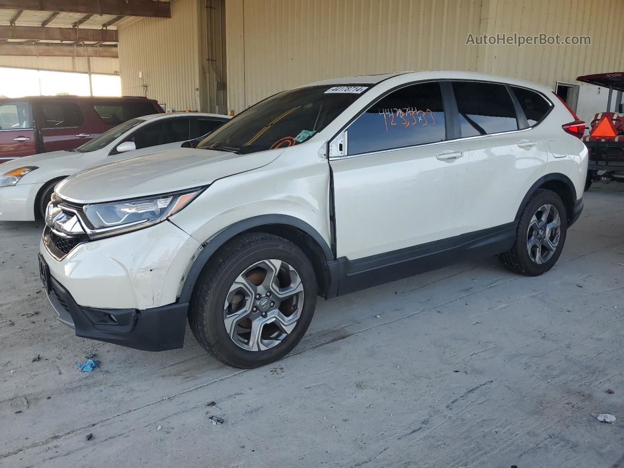 2018 Honda Cr-v Ex White vin: 2HKRW2H52JH667660