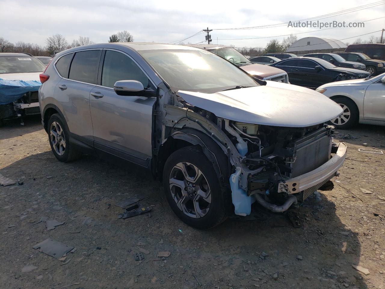 2019 Honda Cr-v Ex Silver vin: 2HKRW2H52KH607332