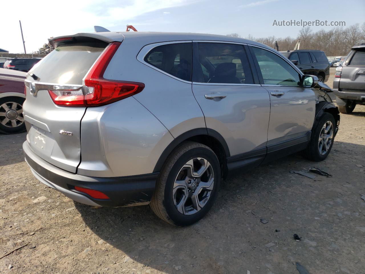 2019 Honda Cr-v Ex Silver vin: 2HKRW2H52KH607332