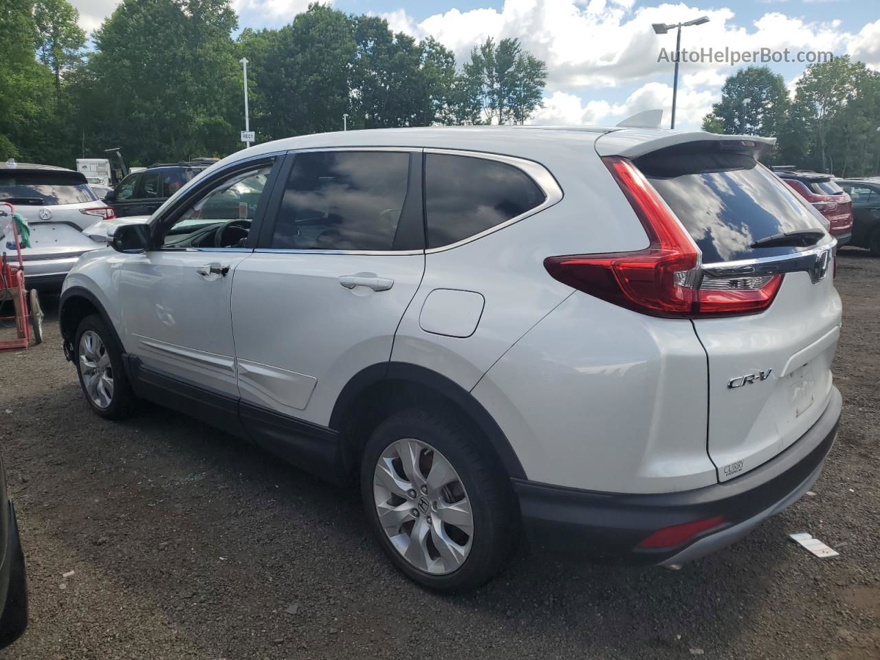 2019 Honda Cr-v Ex White vin: 2HKRW2H52KH619612