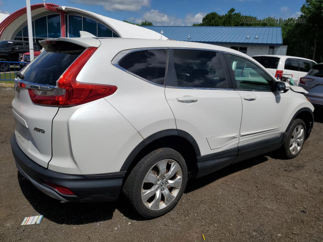 2019 Honda Cr-v Ex White vin: 2HKRW2H52KH619612