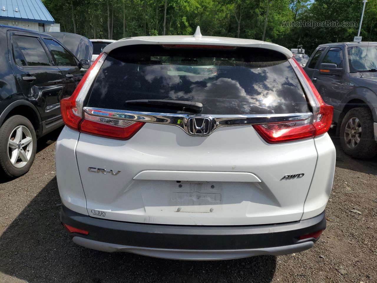 2019 Honda Cr-v Ex White vin: 2HKRW2H52KH619612