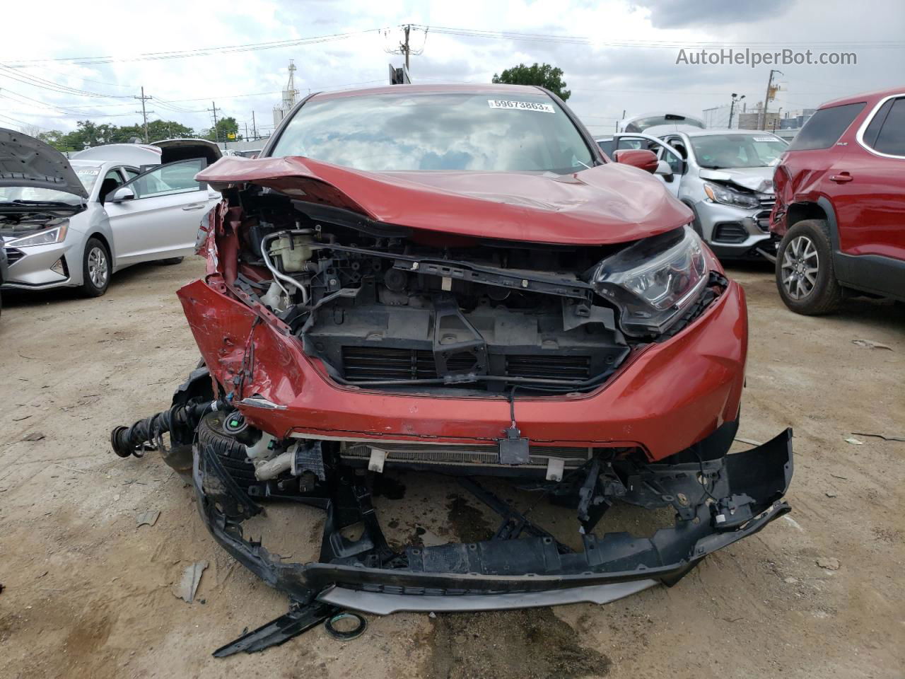 2019 Honda Cr-v Ex Maroon vin: 2HKRW2H52KH629623