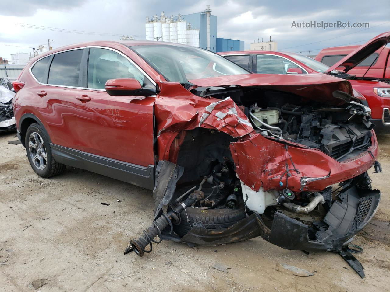 2019 Honda Cr-v Ex Maroon vin: 2HKRW2H52KH629623