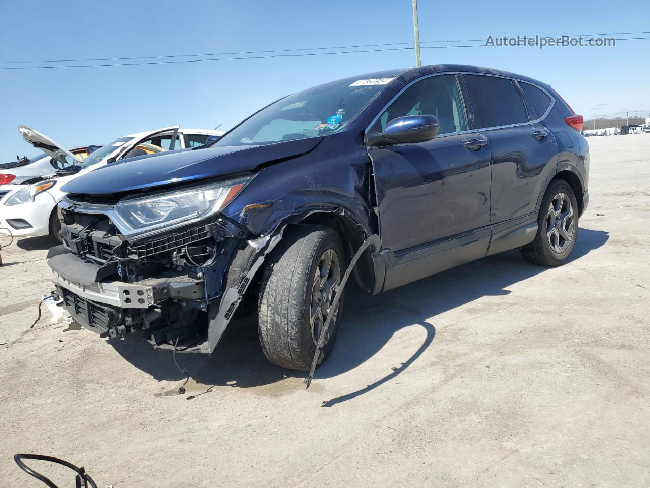 2017 Honda Cr-v Ex Синий vin: 2HKRW2H53HH616680